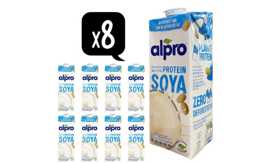 Alpro Soya milk case of 8 x 1lt