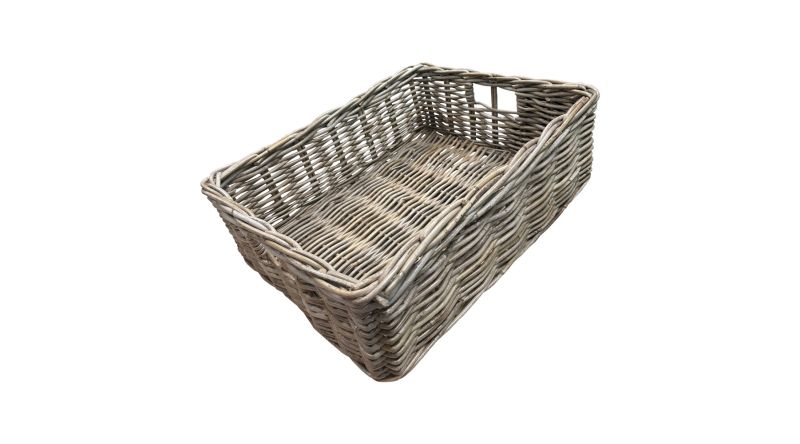 Rectangular Rattan Wicker Fruit and Snack Empty Large Basket